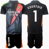 Real Madrid Thibaut Courtois #1 Målvakt Bortadräkt Barn 2024-25 Kortärmad (+ Korta byxor)